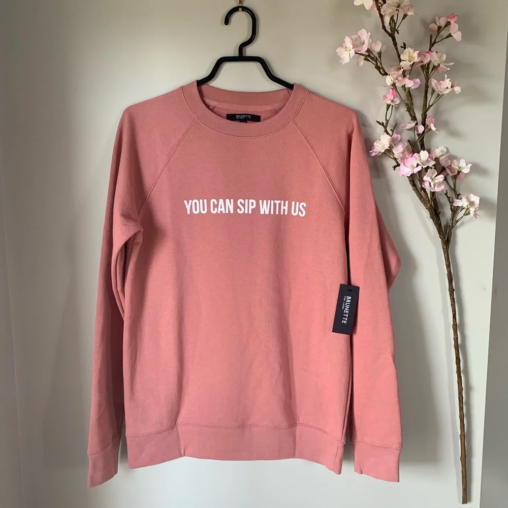 NWT BRUNETTE THE LABEL / CREW SWEATER - Picture 2 of 4
